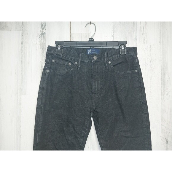GAP Men's Straight Fit Black Denim Jeans 29x30 - Picture 3 of 9